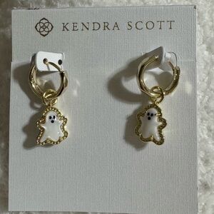 Kendra Scott Gold/White Ghost Earrings